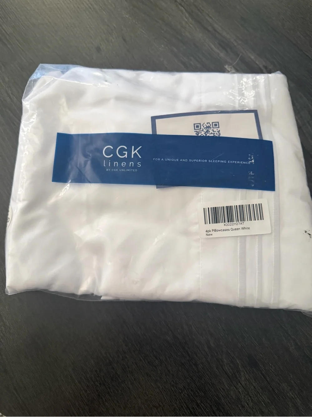 Classic White Pillowcase Set with Embroidered Border - 4 Pack